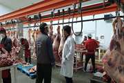 گشت مشترک نظارتی بهداشتی مراکز عرضه فراورده های خام دامی در شهرستان بینالود