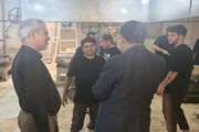 بازدید مدیرکل امور اداری، رفاه و پشتیبانی سازمان دامپزشکی کشور از آشپزخانه موکب سازمان در مصلی شهر شاندیز