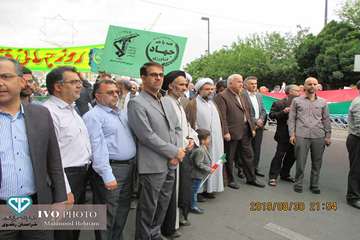 شرکت مدیرکل و پرسنل اداره کل دامپزشکی در راهپیمایی روز قدس