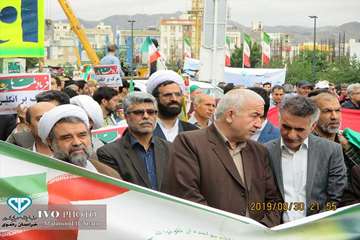 شرکت مدیرکل و پرسنل اداره کل دامپزشکی در راهپیمایی روز قدس