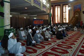 سخنرانی مسئول دفتر نمایندگی ولی فقیه در اداره کل دامپزشکی خراسان رضوی در جمع امامان جماعت در خصوص تش