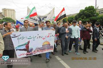 شرکت مدیرکل و پرسنل اداره کل دامپزشکی در راهپیمایی روز قدس