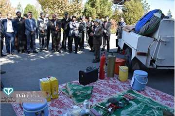 برگزاری مانور آنفلوانزا بمناسبت هفته پدافند غیر عامل