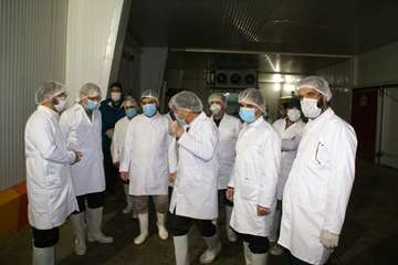 بازدید مسئول حوزه نمایندگی ولی فقیه در سازمان دامپزشکی کشور از کشتارگاه سپیدگوشت