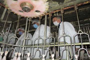 بازدید مدیران کل دامپزشکی و تعزیرات حکومتی از کشتارگاههای طیور مشهد