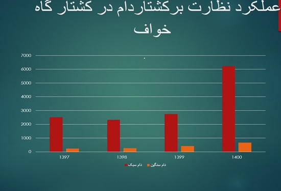 افزایش 100 درصدی میزان کشتار دام طی سال 1400 در کشتار گاه شهرداری خواف به نسبت سال 1399   